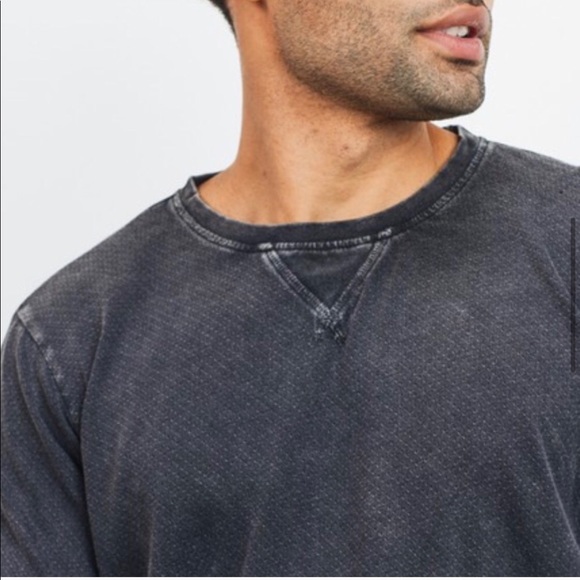 NWT Mens Black Mineral Wash Pullover - Picture 5 of 8